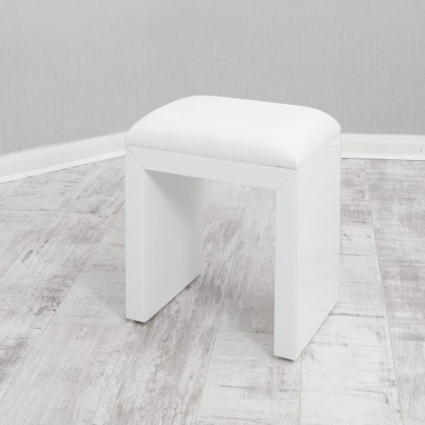 White Mirrored Stool