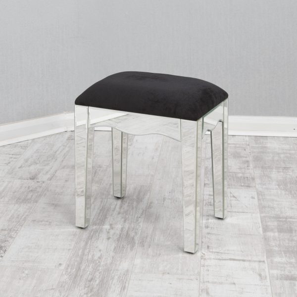 Clear Mirrored Stool