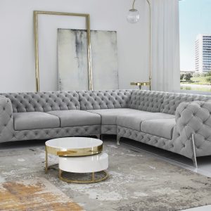 Light Grey Vegas Corner Sofa