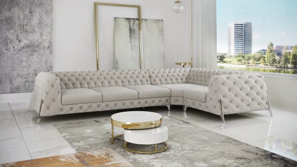 Miami Corner 3C1 Riviera 21 White Vegas Corner Sofa