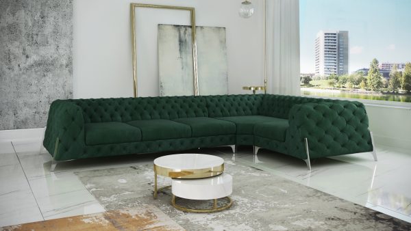 Miami Corner 3C1 Riviera 38 Green Vegas Corner Sofa