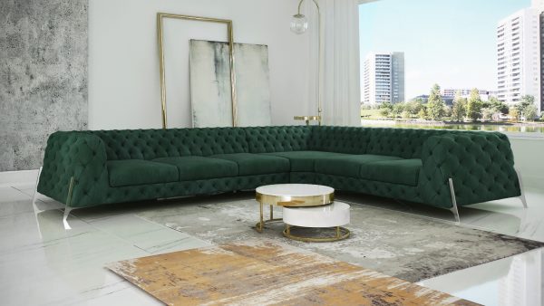 Miami Corner 3C2 Riviera 38 Green Vegas Corner Sofa
