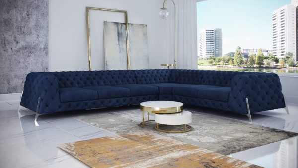 Miami Corner 3C2 Riviera 81 Dark Blue Vegas Corner Sofa